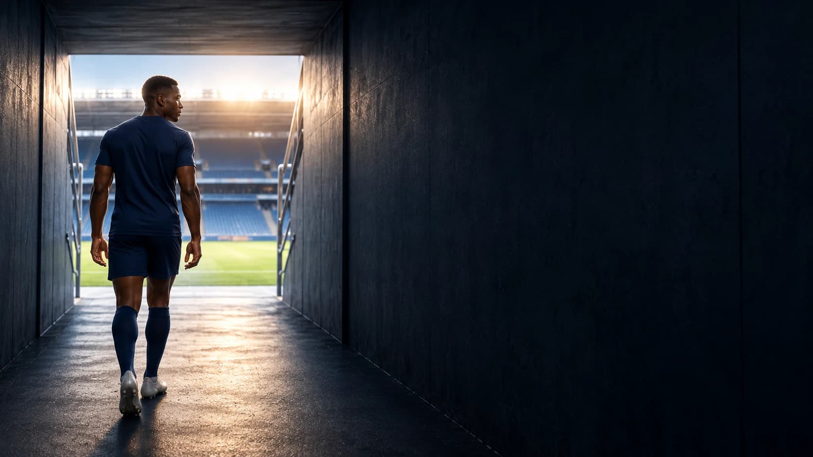 Athlete walking toward the field and the next opportunity